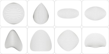 Dalga çizgisi şekilleri. Soyut topoğrafya çevreleri. Organik çizgi şekilleri. Vektör çizgisi çizimleri ayarlandı. Soyut ahşap kesim siyah beyaz arkaplan tasarım elementleri