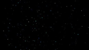 Soyut yıldız alanı türbülansı 4K animasyonu. Sarmal galaksi soyut arka planı. Yıldız boşluk efekti.