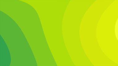 Akışkan dalgalar arka plan, düz kağıt kesim tasarımı. Yeşil doğal sıvı gradyan. Kusursuz döngü 4k canlandırması.