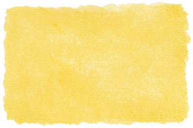Sarı Suluboya. Soyut Fırça Vuruşu Çizimi. Kağıt üzerindeki suluboya resmi kes.