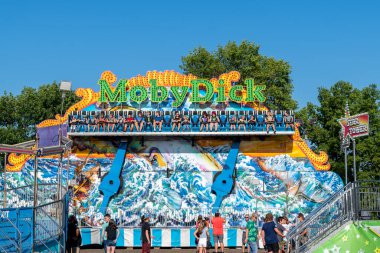 Fergus Falls, Minnesota ABD 20 Temmuz 2022. Otter Tail İlçe Fuarı, Fergus Falls, Minnesota. Yaz eğlencesi, yaz tatilleri Minnesota, ABD kırsalında. 