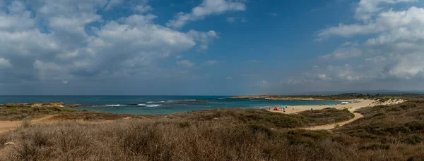 Национальный Парк Дор Бич Израиль Октября 2022 Года Панорамный Вид — стоковое фото