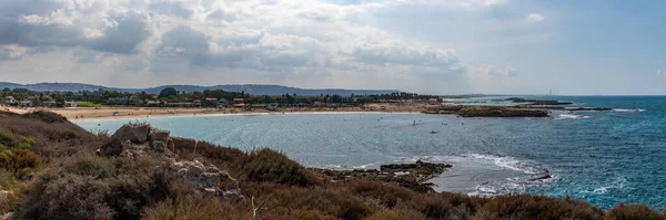 Nachsholim Israel Octubre 2022 Vista Panorámica Las Playas Natación Nachsholim — Foto de Stock