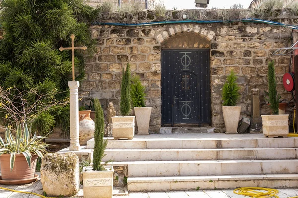Kfar Cana Février 2023 Extérieur Église Grecque Orthodoxe George Église — Photo