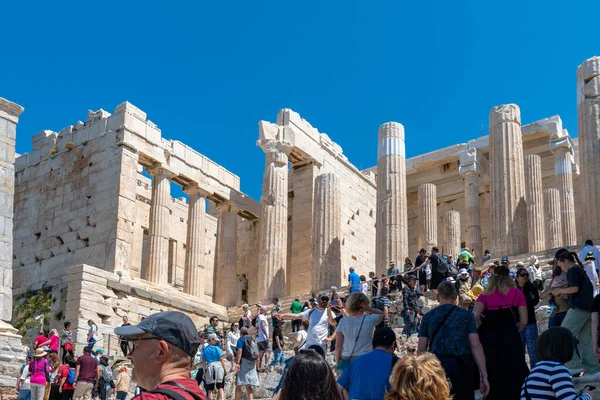 Athen Griechenland April 2023 Propylaia Zeremonielles Tor Zur Akropolis Von — Stockfoto