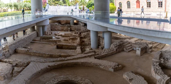 Atina, Yunanistan 25 Nisan 2023 Atina 'daki Güzel Modern Akropol Müzesi.  