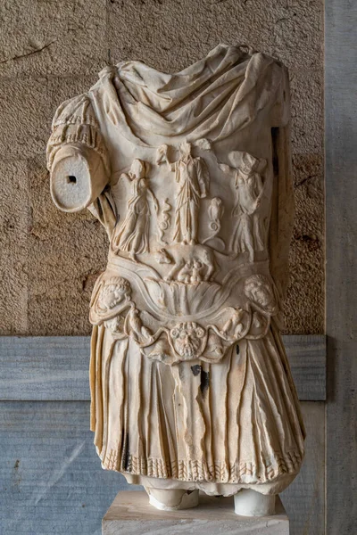Athens Greece April 2023 Statue Stoa Attalos Building Ancient Agora — Stock Photo, Image