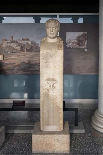 Atene Grecia Aprile 2023 Statua Nell Edificio Stoa Attalos Presso — Foto Stock