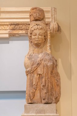 Delphi, Yunanistan 26 Nisan 2023 Yunanistan Delphi müzesinde.