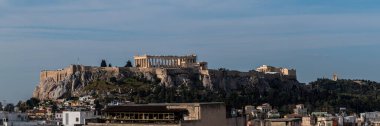 Akropol 'ün Atina' daki Partenon manzarası. 