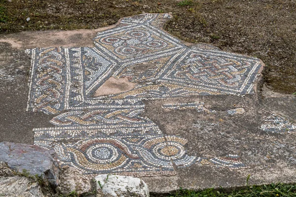 Mosaikboden Den Ruinen Der Hadriansbibliothek Nahe Dem Monastiraki Platz Athen — Stockfoto