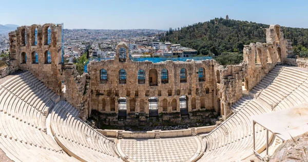 Das Antike Odeon Des Herodes Atticus Athen Griechenland Auf Dem — Stockfoto