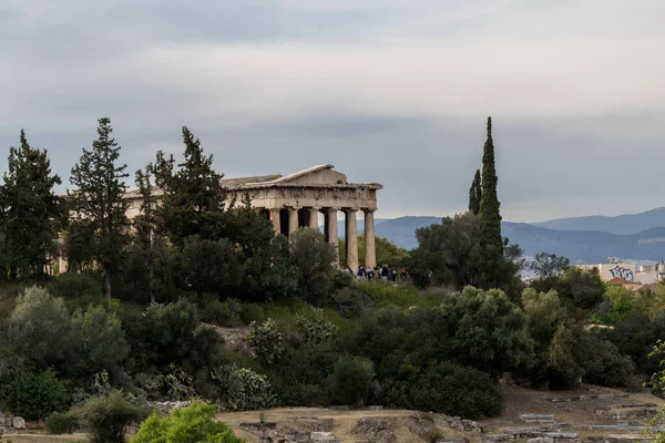 Atene Grecia Aprile 2023 Tempio Efesto Con Sue Numerose Colonne — Foto Stock