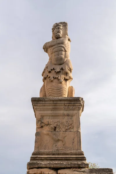Atene Grecia Aprile 2023 Statua Sul Terreno Dell Antica Agorà — Foto Stock