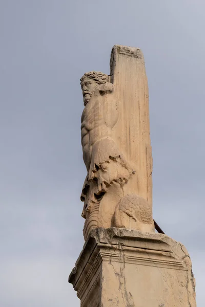 Athen Griechenland April 2023 Statue Auf Dem Gelände Der Antiken — Stockfoto