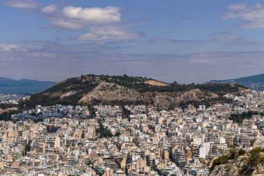 Atina kentinin Lycabettus Tepesi perspektifinden görüş.