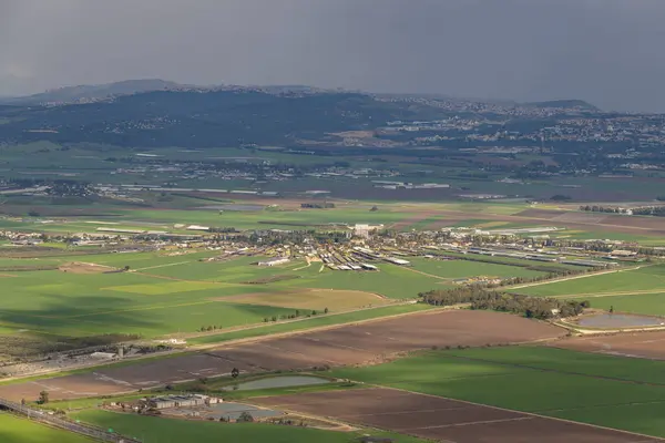 Widok Kfar Yehoshua Muhraqa Punktu Widzenia Górze Karmel Izraelu Kfar — Zdjęcie stockowe