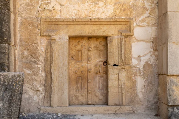 Side door from the Cave of the Coffins at Bet She\'arim in Kiryat Tivon, Israel.