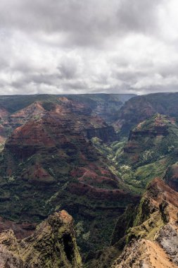 Waimea 'dan güzel Waimea Eyalet Parkı' nın Amerika Birleşik Devletleri 'nin Hawaii, Kauai adasındaki manzarası.. 