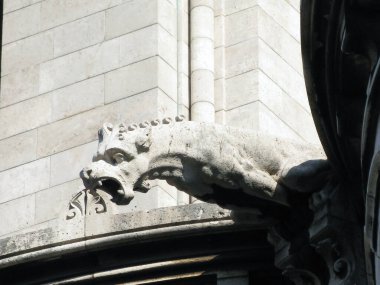 Paris , France 09-26-2009 A Gargoyle on the Basilica of the Sacr'e Coeur in the Montmartre area of Paris, France. 
