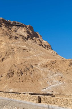 İsrail 'deki ziyaretçi merkezinden Masada' nın görüntüsü.