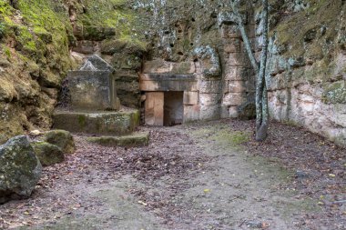 The Unexcavated Cave at Bet She'arin National Park in Kiryat Tivon, Israel clipart