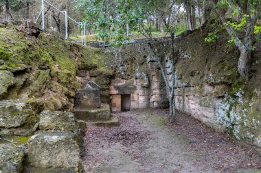 Kiryat Tivon, İsrail 'deki Bet She' arin Ulusal Parkı 'ndaki Keşfedilmemiş Mağara