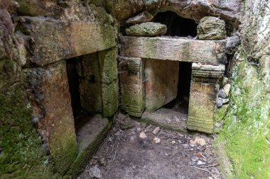 Close up of doors of the Cave of the Ascents at Beit She'arim in Kiryat Tivon Israel. clipart