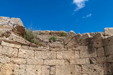 Caesarea, İsrail 'deki Akdeniz kıyısındaki antik Caesarea kalıntıları.