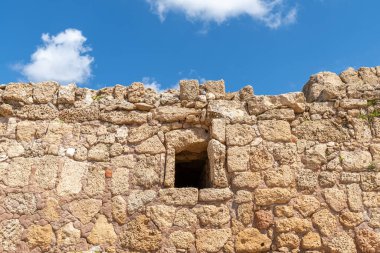Caesarea, İsrail 'deki Akdeniz kıyısındaki antik Caesarea kalıntıları.
