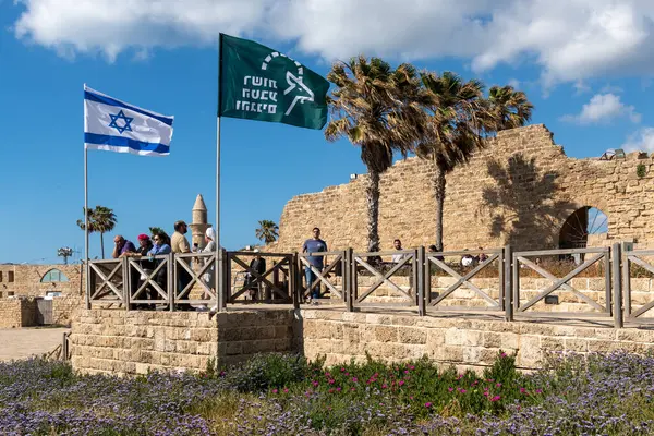 Caesarea, İsrail 15 Nisan 2025 Caesarea Caesarea, İsrail Akdeniz kıyısındaki antik Caesarea kalıntıları.