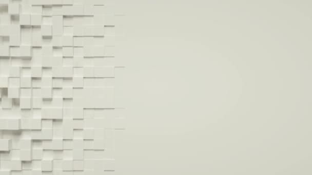 Bílé Bloky Abstraktní Pohybová Grafika Pozadí Animované Pozadí Čtvercových Černých — Stock video