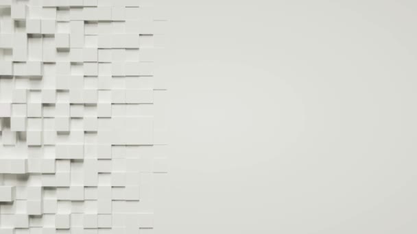 Witte Blokken Abstract Motion Graphics Achtergrond Geanimeerde Achtergrond Van Vierkante — Stockvideo