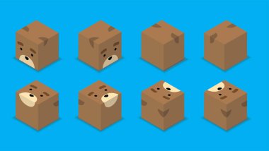 Animal Dice 3D Characters Animal Bear Cartoon Vector clipart