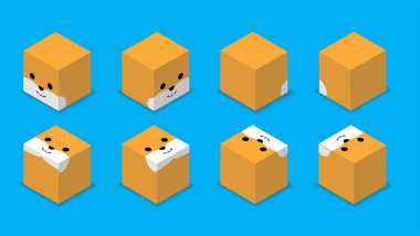 Hayvan Zarı 3D Karakterleri Hayvan Sincap Çizgi Filmi Vektörü