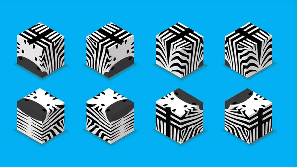 Zwierząt Kości Znaków Zwierząt Zebra Wektor Kreskówek — Wektor stockowy