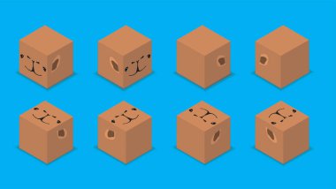 Hayvan Zarı 3D Karakteri Hayvan Devesi Çizgi Filmi Vektörü