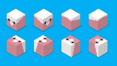 Hayvan Zarı 3D Karakteri Galah Kakadu Çizgi Filmi Vektörü