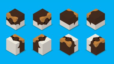 Animal Dice 3D Character Animal Lemming Cartoon Vector