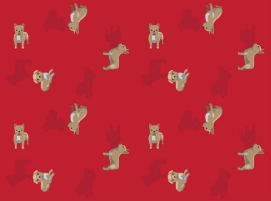 Dog French Bulldog Şirin Çizgi Filmi Kusursuz Duvar Kağıdı Arkaplanı Pozisyonu