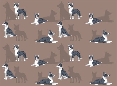 Köpek Koolie Şirin Çizgi Filmi Kusursuz Duvar Kağıdı Arkaplanı Pozisyonu