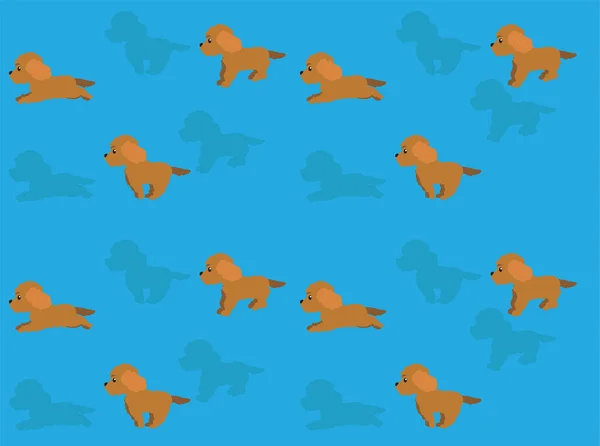 Animacja Zwierząt Cockapoo Pies Cute Cartoon Bezszwowe Tapety Tło — Wektor stockowy