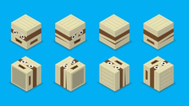 Cadılar Bayramı Karakteri Üç Boyutlu Mumya Vektörü