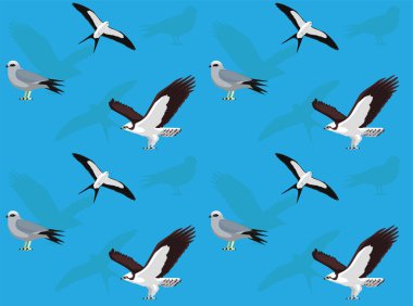 Kuş Osprey Uçurtması Çizgifilm Dizisi Kusursuz Duvar Kağıdı Arkaplanı