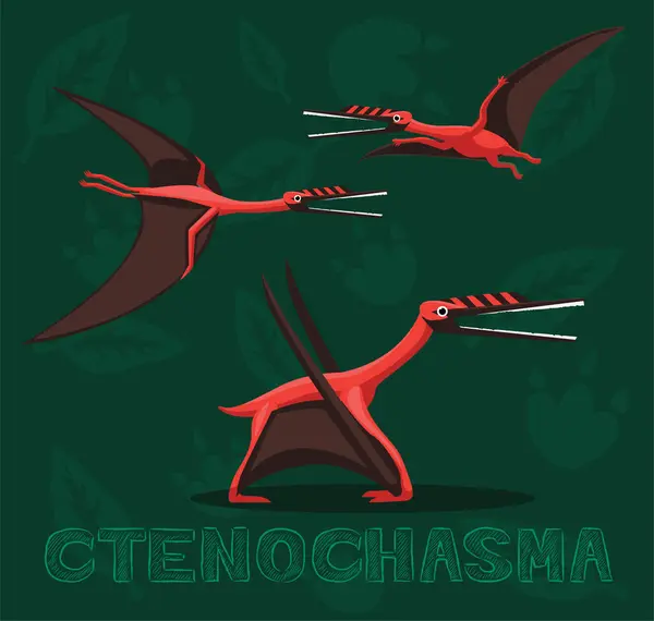 ไดโนเสาร Ctenochasma การ นเวกเตอร ภาพประกอบ กราฟิกภาพเวกเตอร์