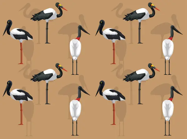 Bird Stork Jabiru การ กไร รอยต นหล งวอลล เปเปอร ภาพประกอบสต็อก