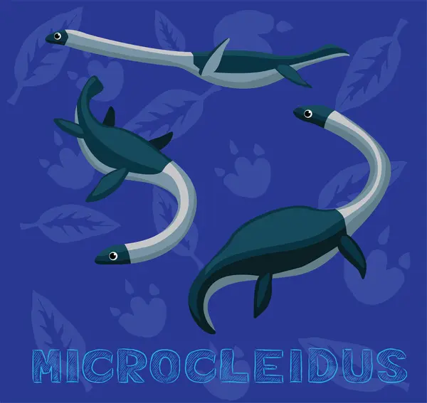 ประหลาดทะเลไดโนเสาร Microcleidas การ นเวกเตอร ภาพประกอบ เวกเตอร์สต็อก