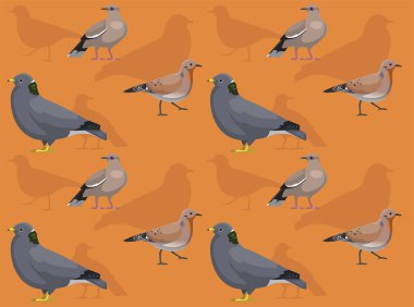 Kuş Zenaida Güvercin Çizgi Filmi Sevimli Kusursuz Duvar Kağıdı Arkaplanı