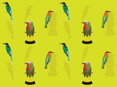 Kuş Asean Arı Yiyen Çizgi Filmi Sevimli Kusursuz Duvar Kağıdı Arkaplanı