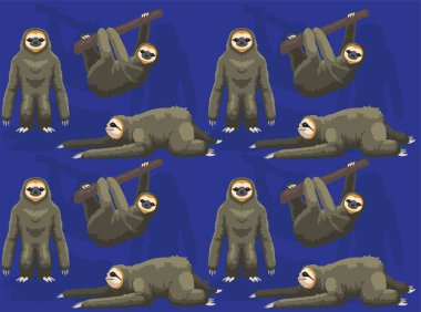 Sloth Soluk Boğazlı Çizgi Film Şirin Kusursuz Duvar Kağıdı Arkaplanı